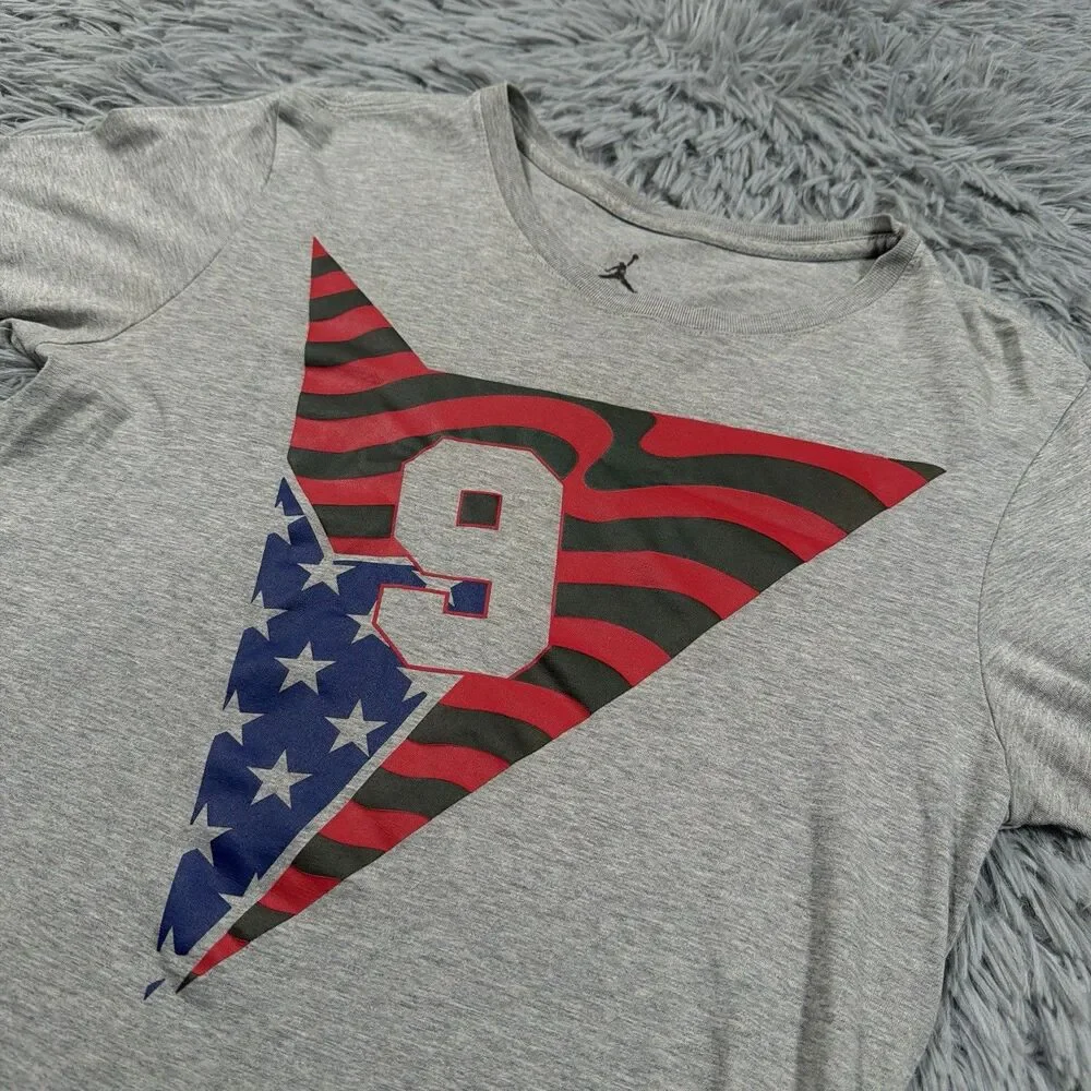 Jordan Nike Shirt Small Gray Olympic Tinker Alternate Retro USA Pullover Mens